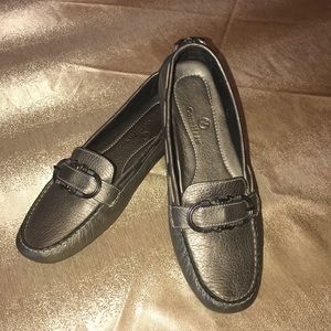 ColeHaan Pewter Driving Mocs